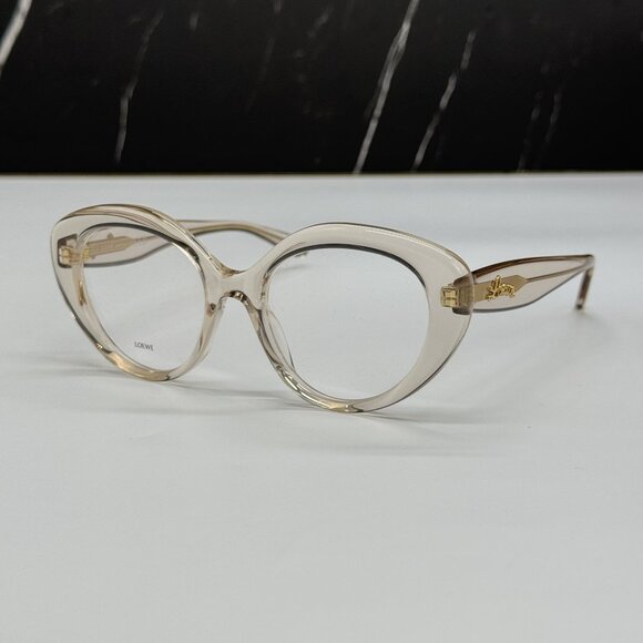 NEW LOEWE LW50088I 057 WOMEN EYEGLASSES TRANSPARENT BEIGE LOEWE EYEWEAR - Picture 2 of 10